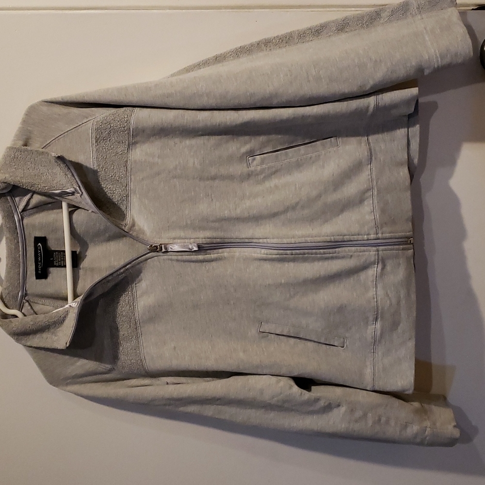 Sideways Gray Zip Up Jacket